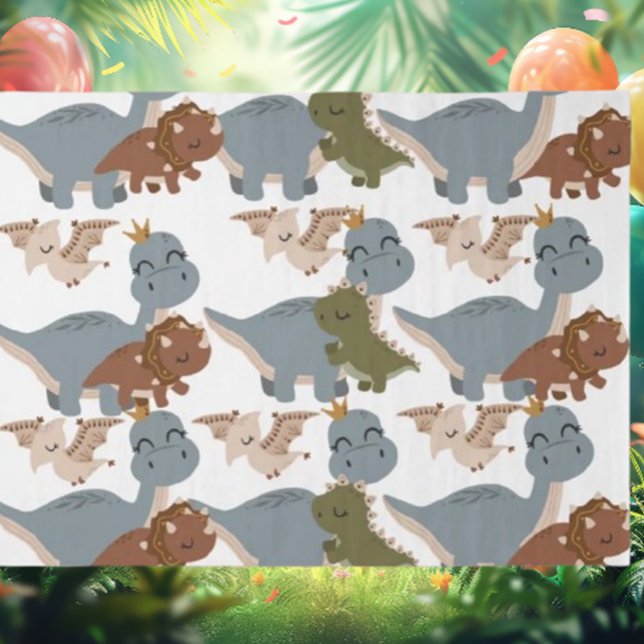 Beautiful Dinosaurs Boho Tissue Paper (Transform your gifts with our Beautiful Dinosaurs Boho Tissue Paper! )