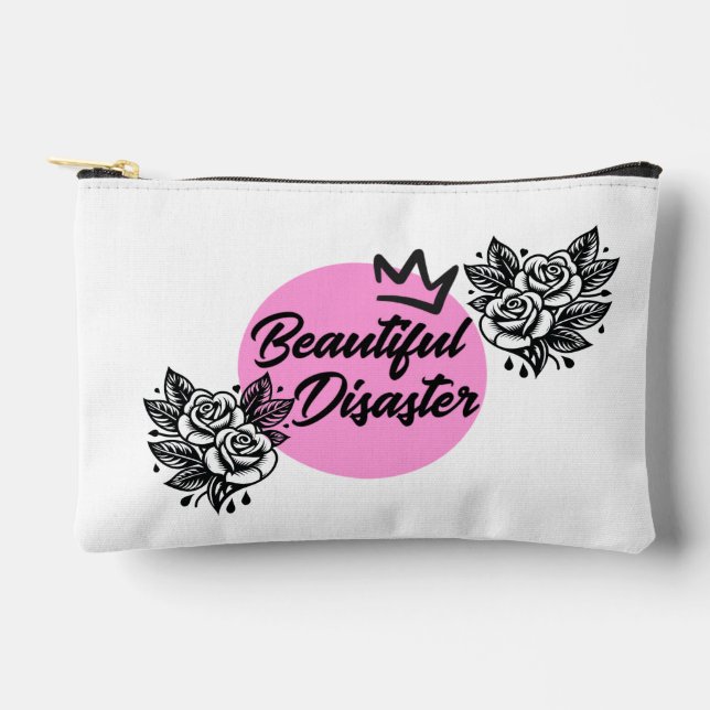 beautiful disaster makeup pouch (Front)
