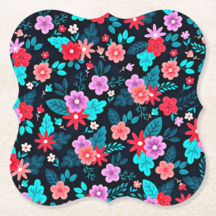 Beautiful Ditsy Floral Background-56676 Paper Coaster