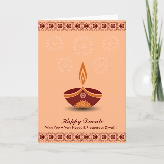 Beautiful Diwali Design Card (Front)