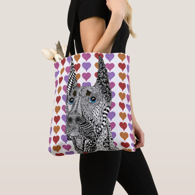 Beautiful Doberman Pinscher Dog Tote Bag (Close Up)