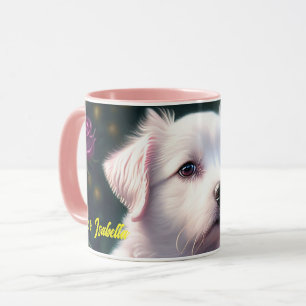 Beautiful Dog And Rose Collection Mug