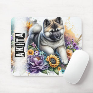 Beautiful Dog Breeds/Akita Dog Mouse Mat