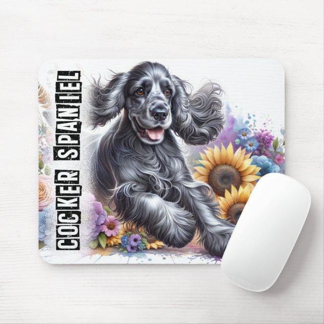 Beautiful Dog Breeds/Cocker Spaniel Dog Mouse Mat (With Mouse)