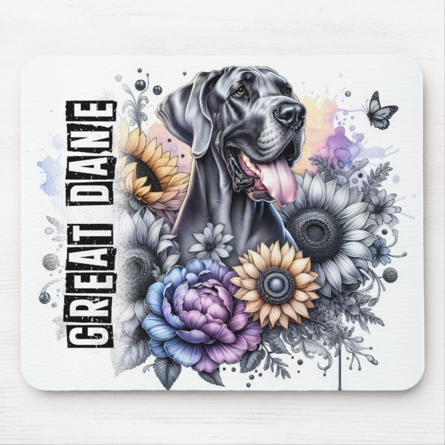 Beautiful Dog Breeds/Great Dane Dog Mouse Mat (Front)