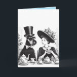 Beautiful Dog Card<br><div class="desc">A delightful tea party with my Schnauzer,  it must be my birthday!</div>