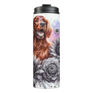Beautiful Dog Irish Setter Dog Thermal Tumbler