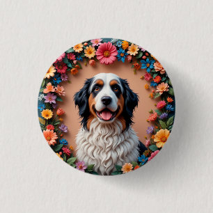 Beautiful Dog Portrait 3 Cm Round Badge