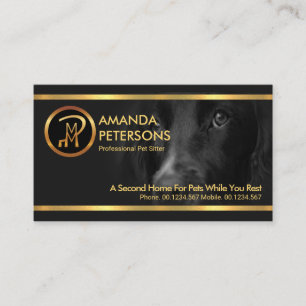 Beautiful Dog Striking Gold Stripes Pet Sitting Business Card