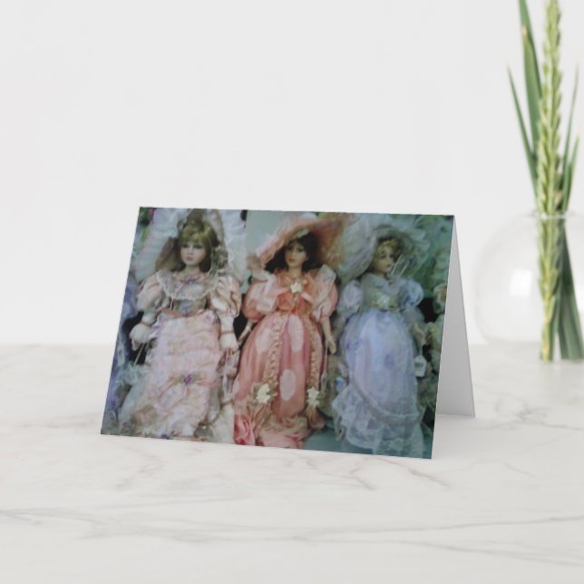 BEAUTIFUL DOLLS BIRTHDAY WISHES CARD (Front)