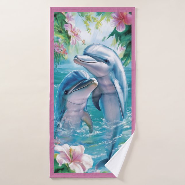 Beautiful Dolphin Beach Towel (Bath Towel)