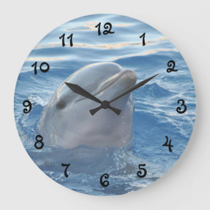 Beautiful Dolphin Large Clock