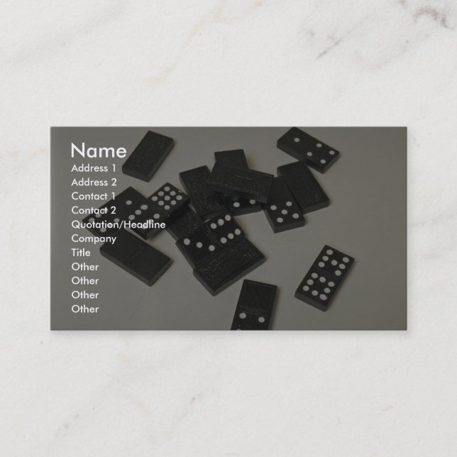 Beautiful Dominoes Business Card (Front)