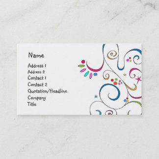 Beautiful doodle design business card