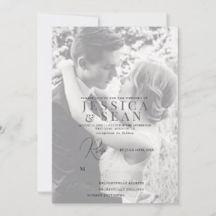 Beautiful Double Photo Wedding Invitation