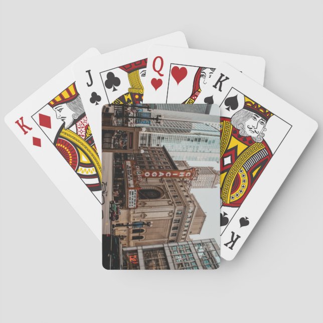 Beautiful Downtown Chicago Illinois Playing Cards (Back)
