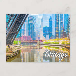 Beautiful Downtown Chicago, Illinois, USA Postcard