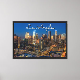 Beautiful Downtown Los Angeles at Sunset Canvas Print