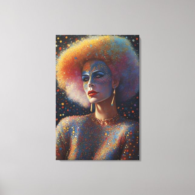 Beautiful Drag Queen Portrait Canvas Print (Front)