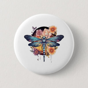 Beautiful Dragonfly 6 Cm Round Badge