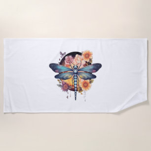 Beautiful Dragonfly Beach Towel