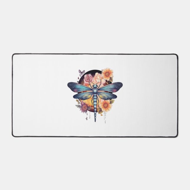 Beautiful Dragonfly Desk Mat (Front)