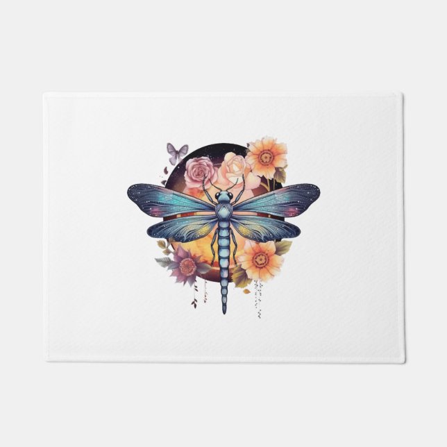Beautiful Dragonfly Doormat (Front)