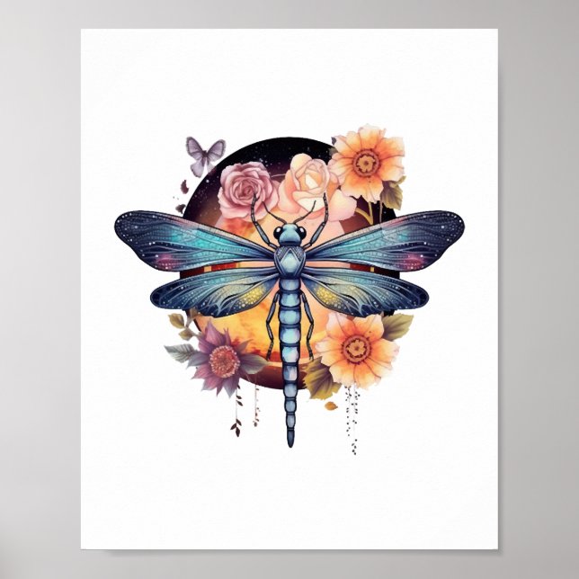 Beautiful Dragonfly Poster (Front)