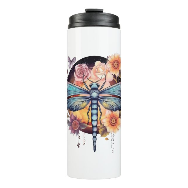 Beautiful Dragonfly Thermal Tumbler (Front)