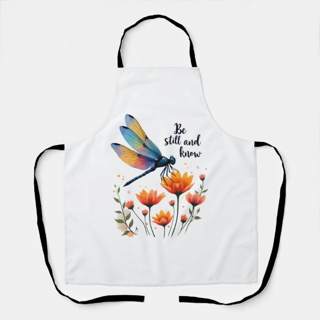 Beautiful Dragonfly Watercolor Art Insect Lover Ea Apron (Front)