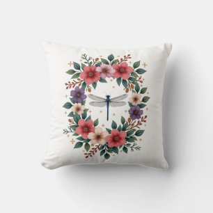 Beautiful Dragonfly Watercolor Art Insect Lover Ea Cushion
