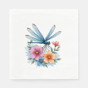 Beautiful Dragonfly Watercolor Art Insect Lover Ea Napkin