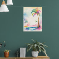 Beautiful drawing of tropical trees