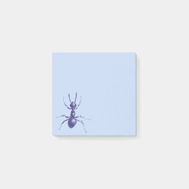 Beautiful Drawn Purple Ant Post-it Notes (Front)