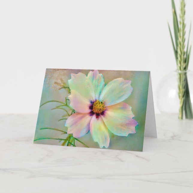 Beautiful Dream Flower Art Note Card (Front)