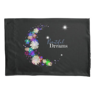 Beautiful dreams modern daisies watercolor swirls pillowcase