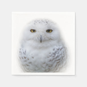 Beautiful, Dreamy and Serene Snowy Owl Napkin
