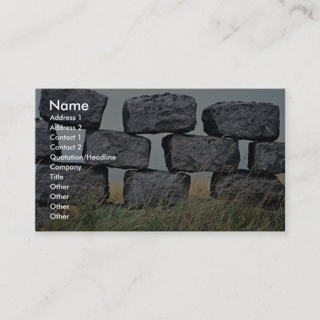 Beautiful Dry stone wall Business Card (Front)