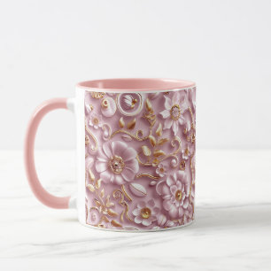 Beautiful Dusty Pink Floral  Mug