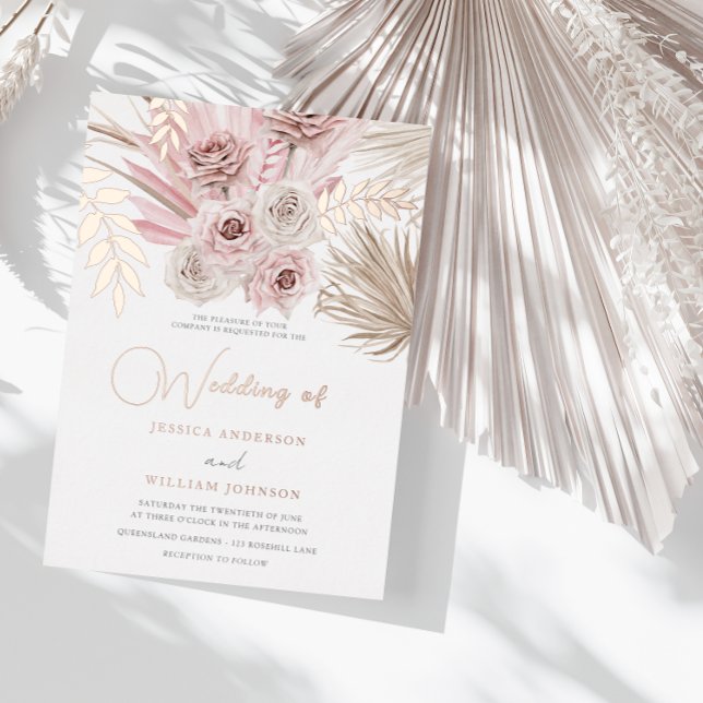 Beautiful Dusty Rose & Blush Ivory Boho Wedding (Creator Uploaded)