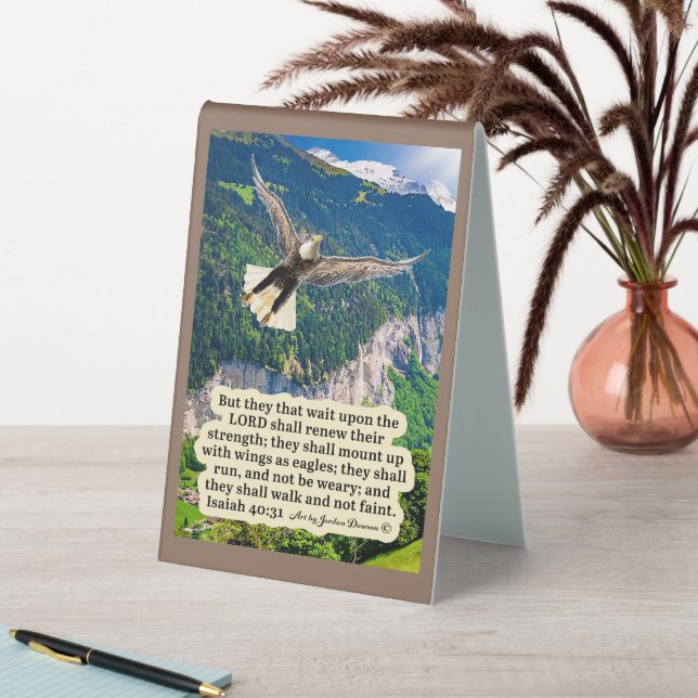 Beautiful Eagle Scripture Isaiah 40:31 (In SItu (Table))