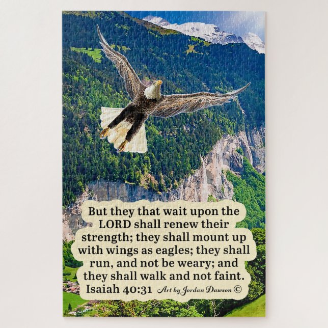 Beautiful Eagle Scripture Isaiah 40:31 Jigsaw Puzzle (Vertical)
