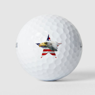 Beautiful Eagle, The American Flag, Patriotic Golf Balls