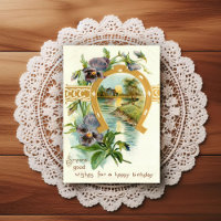 Beautiful Early 1900's Vintage Birthday Greeting