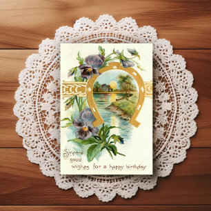 Beautiful Early 1900's Vintage Birthday Greeting Postcard