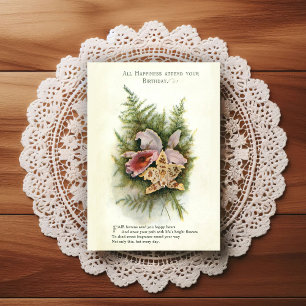 Beautiful Early 1900's Vintage Birthday Greeting Postcard