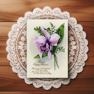 Beautiful Early 1900's Vintage Birthday Greeting Postcard