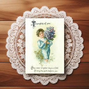 Beautiful Early 1900's Vintage Birthday Greeting Postcard
