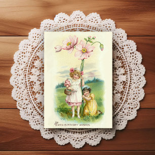 Beautiful Early 1900's Vintage Birthday Greeting Postcard