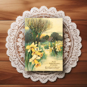 Beautiful Early 1900's Vintage Birthday Greeting Postcard